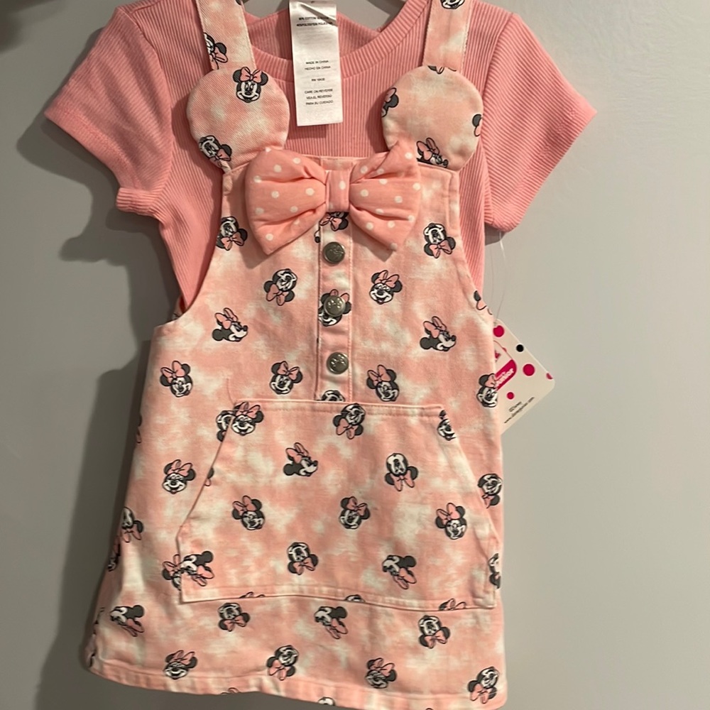 Minnie Mouse overall dress with shirt